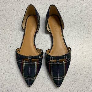 J. Crew Tartan flats, size 7
